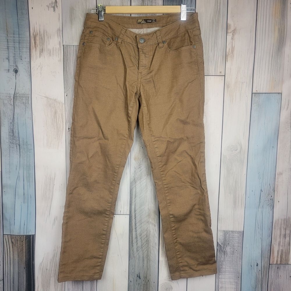 Prana Kara Low Rise Brown Slim Leg Jeans Pants Size 6/28